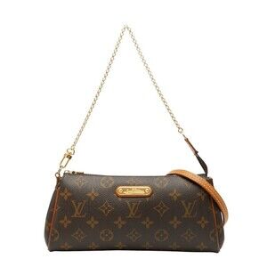 Louis Vuitton Monogram Eva Handbag Shoulder Bag Brown Leather